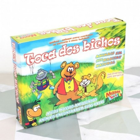 Joga Infantil Quebra Cabeça Educativo Toca Dos Bichos