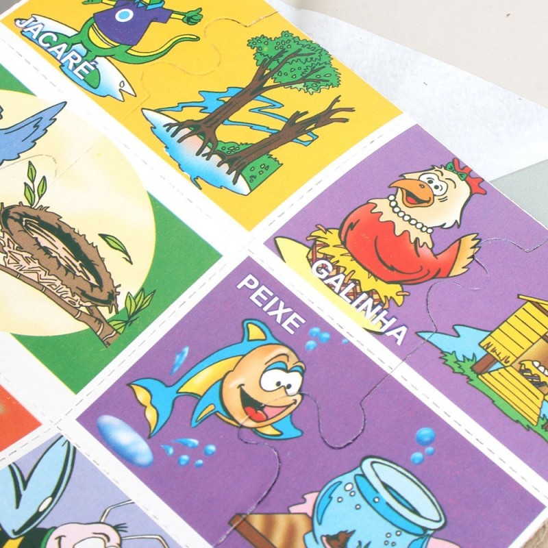Joga Infantil Quebra Cabeça Educativo Toca Dos Bichos
