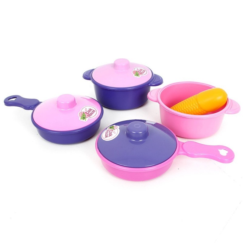 Kit Brincando De Comidinha Com 8 Peças Infantil