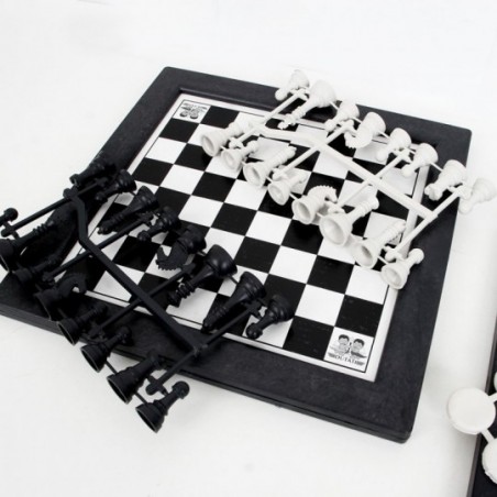 Kit Jogos De Tabuleiro Xadrez + Dama + Trilha