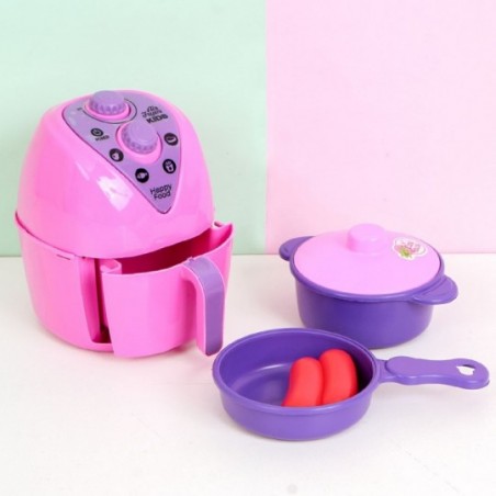 Kit Air Fryer  + Panelas E Acessórios Infantil Brinquedo