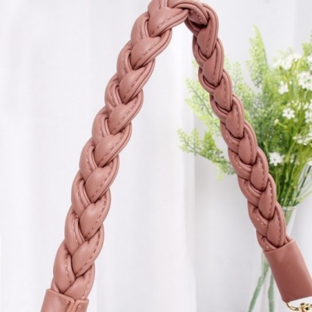 Bolsa Feminina Luxo Estruturada Crossbody Alça Mão Tressê