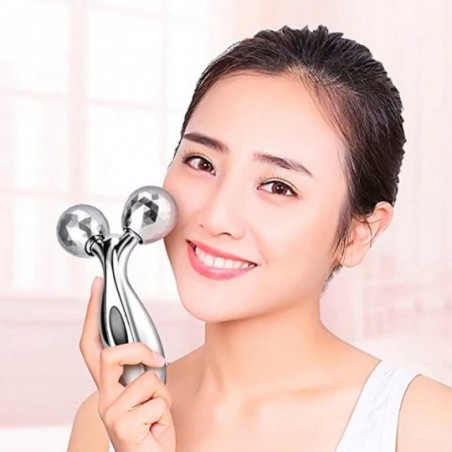 Massageador 3D Facial Corporal 360° Terapêutico Metálico