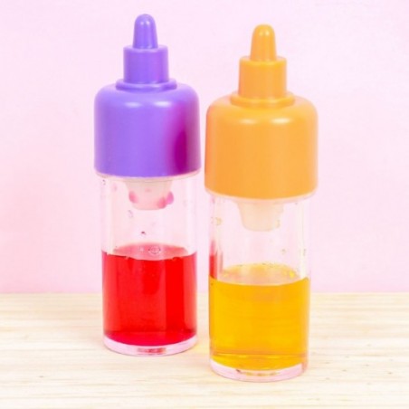 Kit 2 Mamadeira Com Suquinho Laranja E Morango Infantil