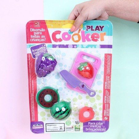 Kit Cooker Frutas E Acessórios Brinquedo Infantil Altimar