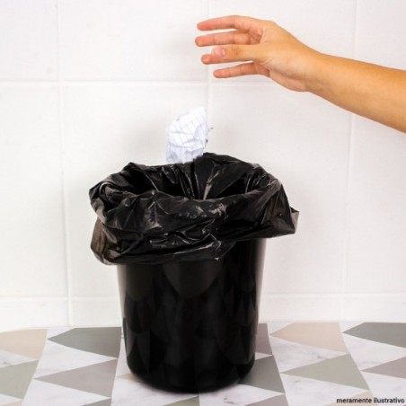 Lixeira Preta Sem Tampa 7,5 L Jaguar Eco Nature Cozinha