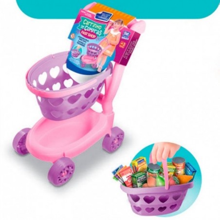 Carrinho Compras Brinquedo Infantil C/ Acessórios Zuca Toys
