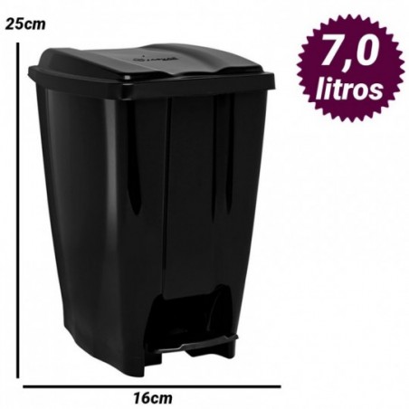 Lixeira Com Pedal 7 Litros Eco Nature Jaguar No Atacado