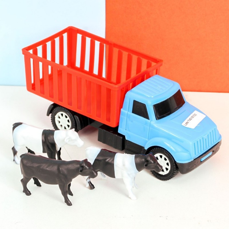 Caminhão Boiadeiro Roda Livre Brinquedo Infantil 19 cm