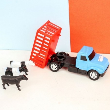 Caminhão Boiadeiro Roda Livre Brinquedo Infantil 19 cm