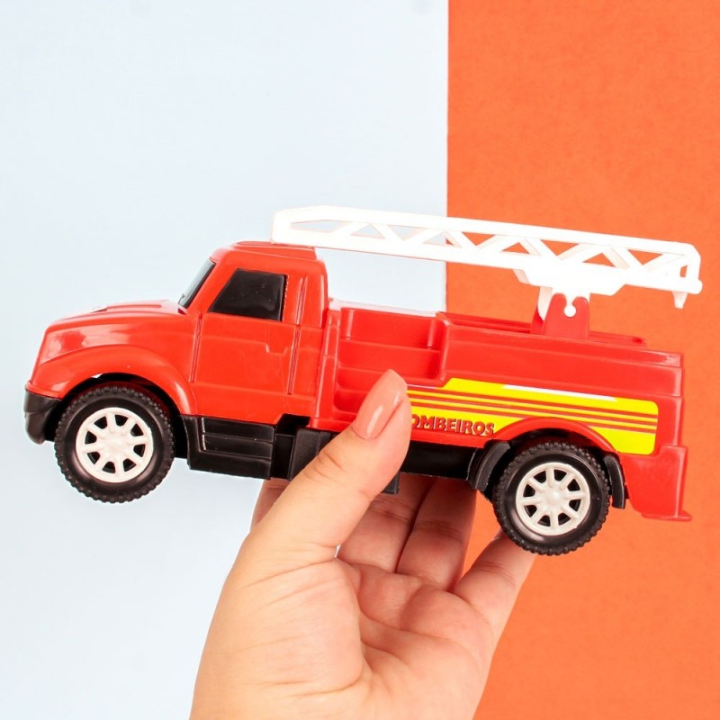 Caminhão Bombeiro C/ Escadas Brinquedo Infantil Colorido