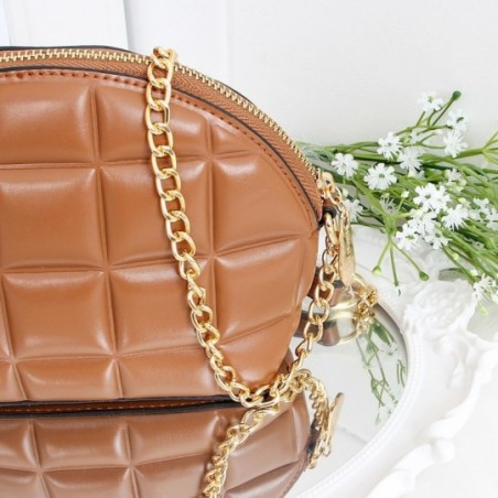 Bolsa De Luxo Alça Com Correntes Detalhada Em Matelassê