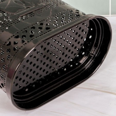 Porta Talheres Escorredor Preto Metalizado 16X16 Cm Wellmix