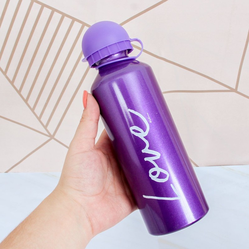 Garrafa Squeeze Love Alumínio 500 Ml C/ Tampa E Bico Wellmix