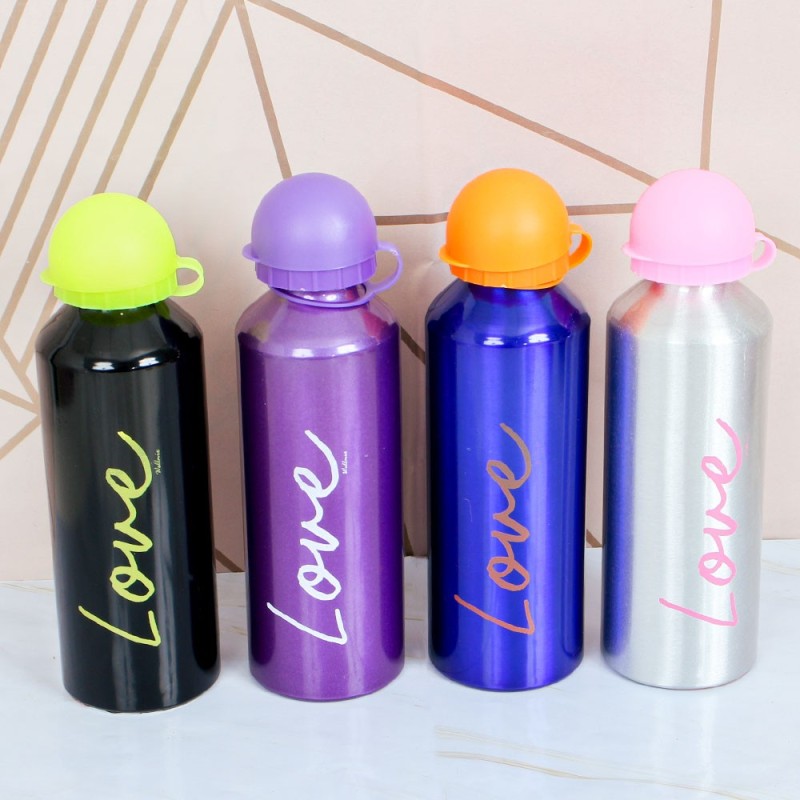 Garrafa Squeeze Love Alumínio 500 Ml C/ Tampa E Bico Wellmix