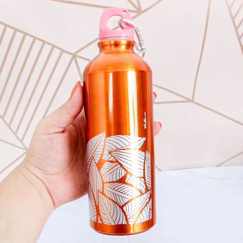 Garrafa Squeeze Alumínio 500 Ml C/ Mosquetão Wellmix