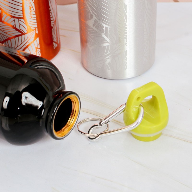 Garrafa Squeeze Alumínio 500 Ml C/ Mosquetão Wellmix