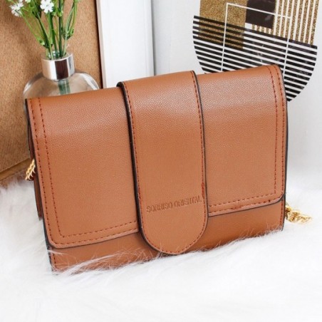 Bolsa Luxo Feminina Em Alto Relevo Com Alça De Correntes