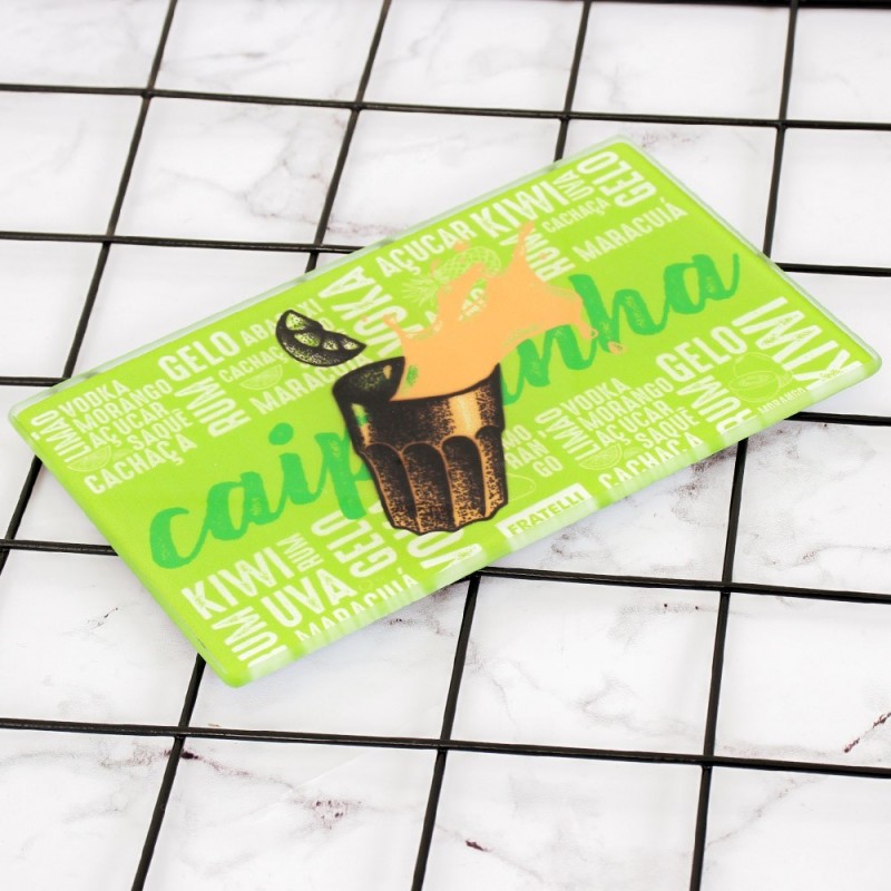 Mini Tábua Corte Em Vidro Para Caipirinha 16X10 Cm Fratelli