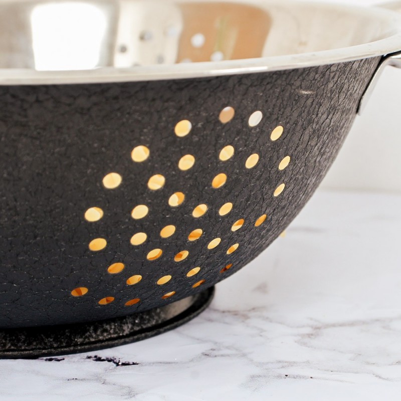 Escorredor De Massas Crocodile Black Em Aço Inox Fratelli