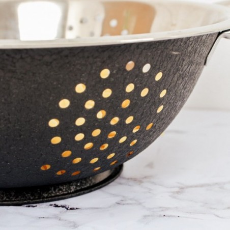 Escorredor De Massas Crocodile Black Em Aço Inox Fratelli