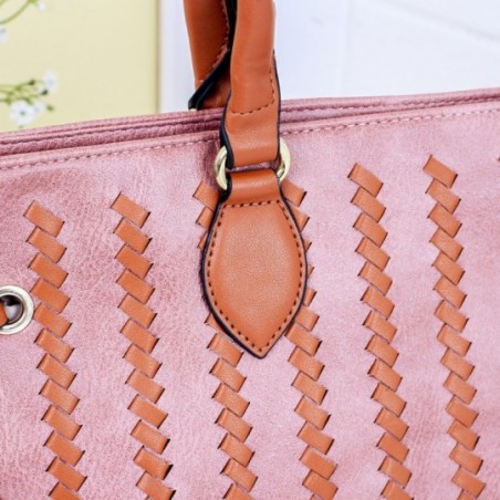 Bolsa Feminina Totem Em Tressê Colorido Alça Dupla