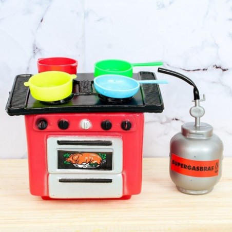Kit Cozinha Com Fogão E Panelinhas 6 Peças