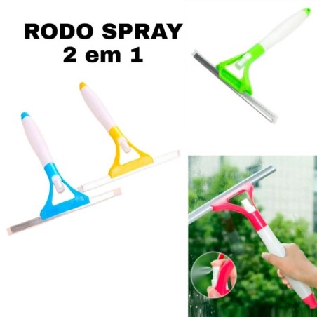 Rodo P/ Janelas Limpa Vidros 2 Em 1 Com Spray Borrifador