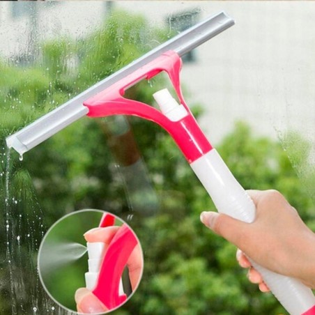 Rodo P/ Janelas Limpa Vidros 2 Em 1 Com Spray Borrifador