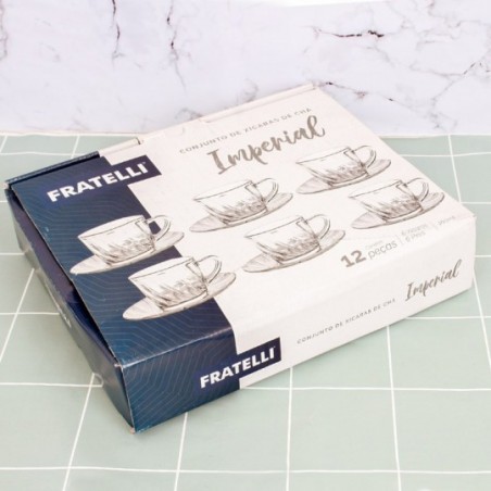 Conjunto De Xícaras Chá Imperial C/ 12 Peças 160ml Fratelli