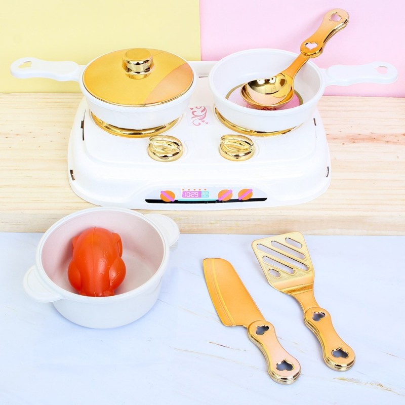 Kit Cozinha Da Princesa Com 8 Peças Infantil Zuca Toys
