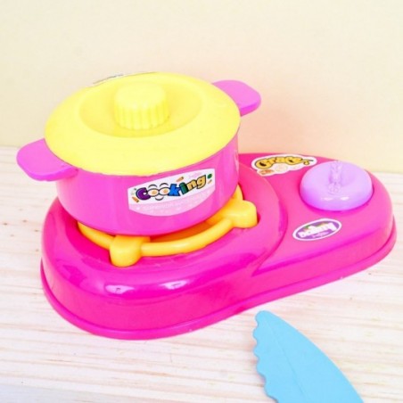 Kit Infantil De Cozinha Com 9 Peças Coloridas Brinquedo