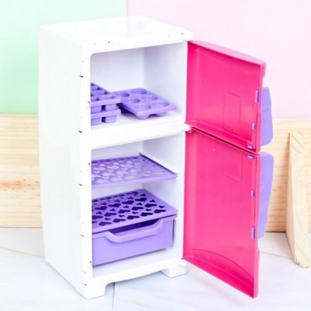 Geladeira Mini Freezer Brinquedo Infantil Colorida BS Toys