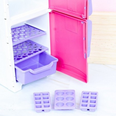 Geladeira Mini Freezer Brinquedo Infantil Colorida BS Toys