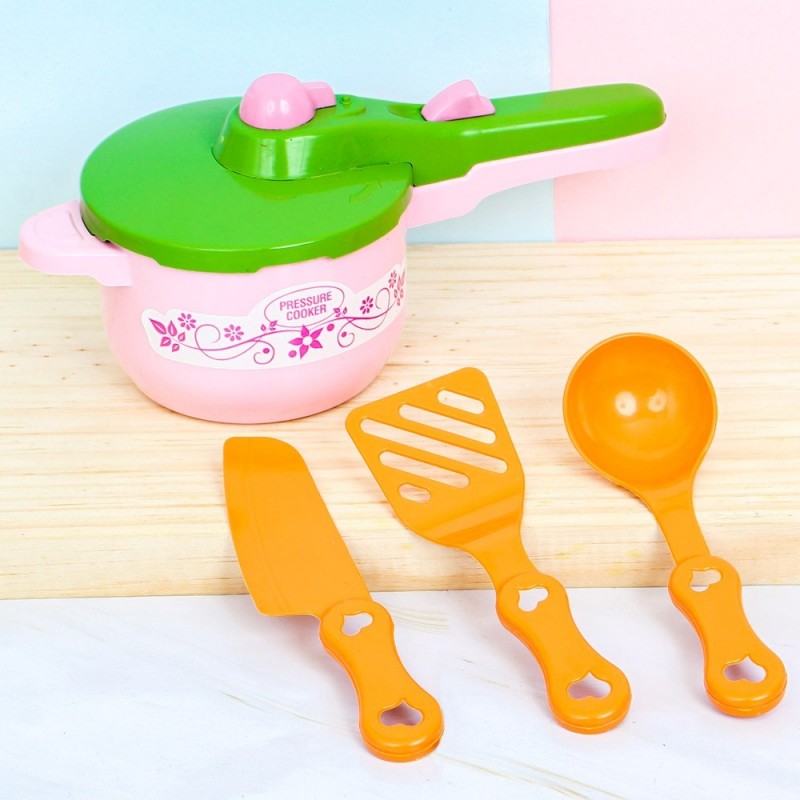 Conjunto Panela De Pressão + 3 Acessórios Infantil Zuca Toys