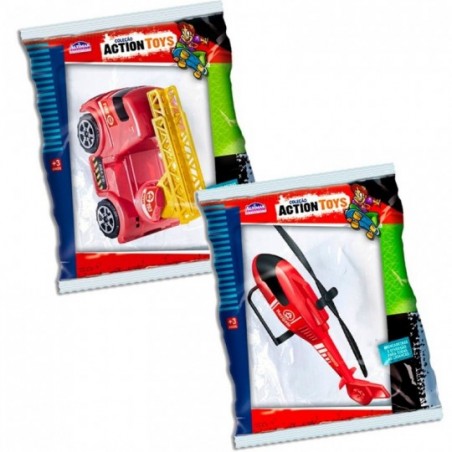 Kit Caminhão + Helicóptero De Bombeiro Infantil