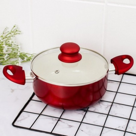 Panela Caçarola Em Cerâmica Tampa De Vidro 18 Cm  - Fratelli