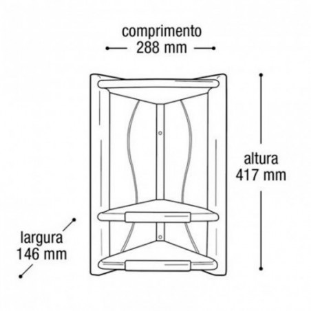 Cantoneira Banheiro 2 Prateleiras Branca - Arqplast Atacado