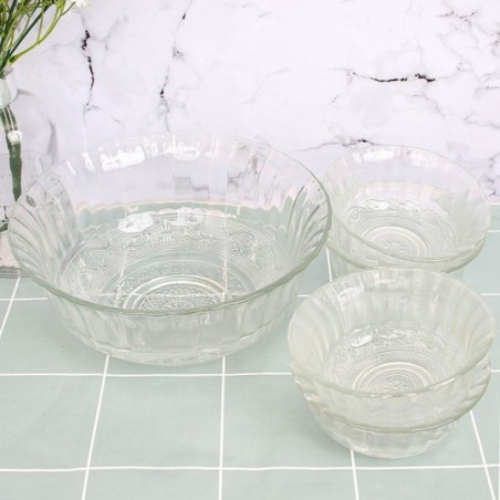 Conjunto 7 Tigelas Sobremesa Redonda Glassy Vidro Fratelli