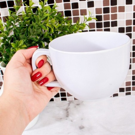 Pote Caneca Sopa Jumbo De Melamina Branco 12,5 CM - Fratelli