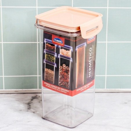 Pote Porta Mantimentos Hermético C/ Travas 1,24L Plasútil