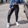 Calça Legging Feminina Fitness Cirrê Preta Cós Alto