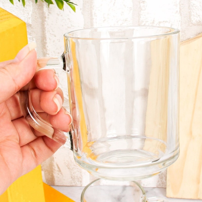 Conjunto 3 Xícaras De Vidro Transparente 245 Ml - Fratelli