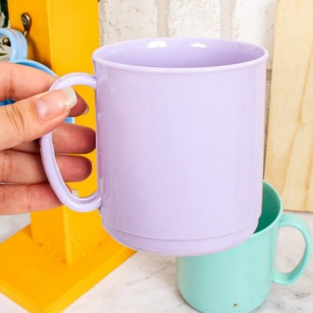 Caneca Plástica Infantil Cores Variadas 400ml ErcaPlast