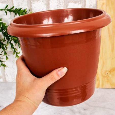 Vaso P/ Plantas Redondo Telha De Plástico 3,8L ErcaPlast