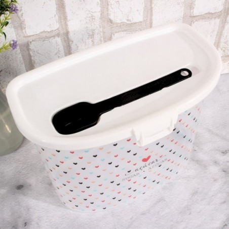 Pote Mantimento Açúcar Decorado + Colher De Sopa - Plasútil