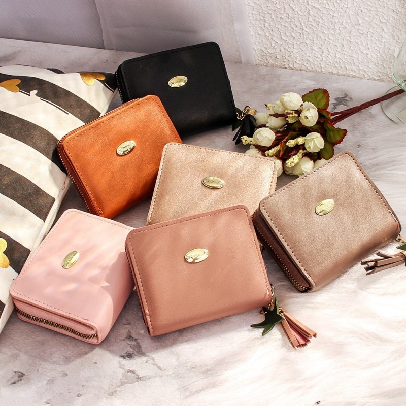 Carteira Feminina Tassel C/ Pingente Porta Cartões Moedas