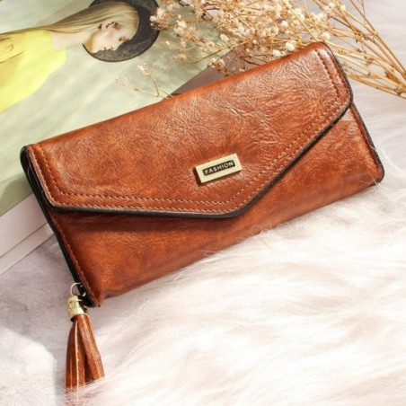 Carteira Feminina Envelope C/ Tassel + Porta Cartão Removível