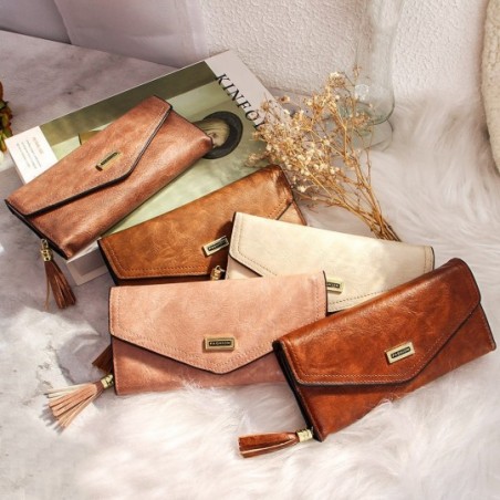 Carteira Feminina Envelope C/ Tassel + Porta Cartão Removível