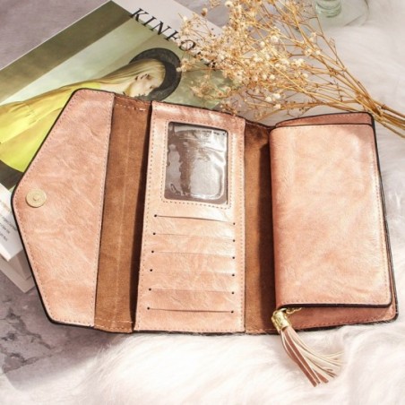 Carteira Feminina Envelope C/ Tassel + Porta Cartão Removível